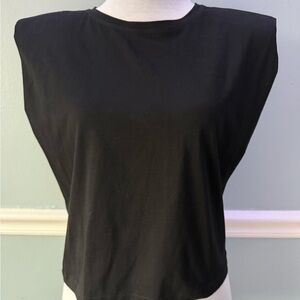 Sleek Black Muscle Tee for Women M